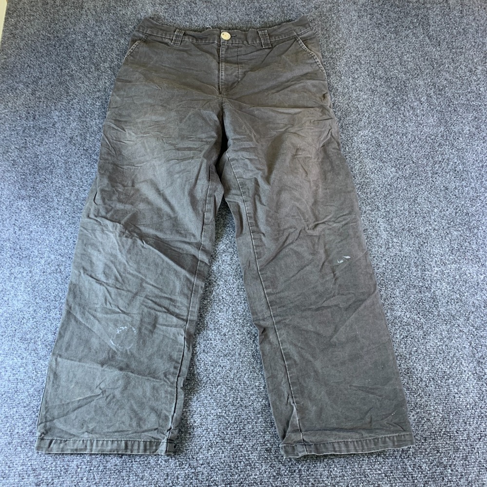 Mollusk California Chino Pants Mens Large Gray Pockets Wide Leg Everyday Wear